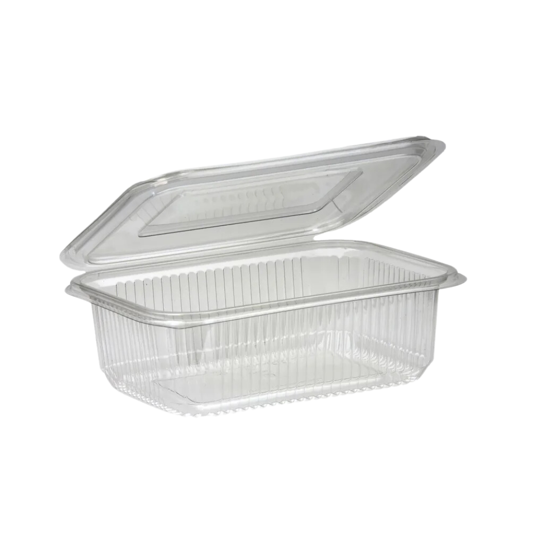600CC HINGED PET PLASTIC CONTAINERS 500s